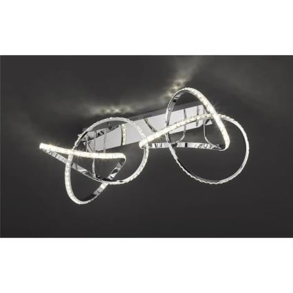 LED hämardatav laevalgusti ABRO LED/49W/230V läikiv kroom