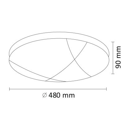 LED Hämardatav laevalgusti ATLAS LED/72W/230V 3000-6500K + kaugjuhtimispult