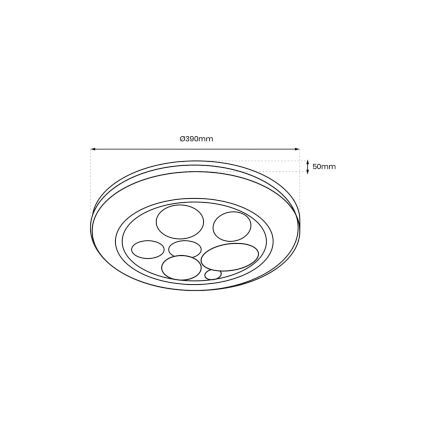 LED Hämardatav laevalgusti BUBBLES LED/30W/230V 3000-6000K + kaugjuhtimispult