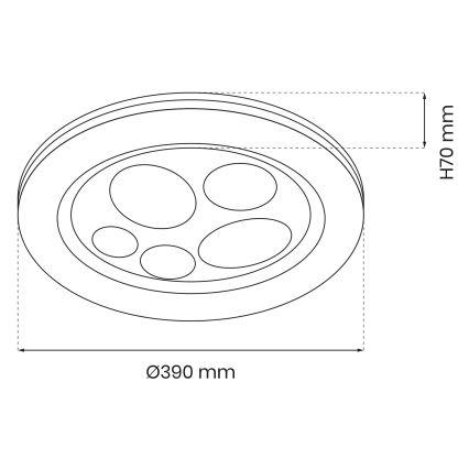 LED Hämardatav laevalgusti BUBBLES LED/48W/230V + pult