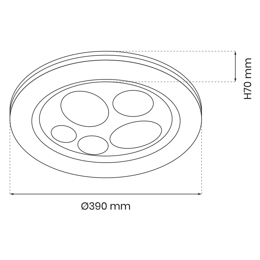 LED Hämardatav laevalgusti BUBBLES LED/48W/230V + pult