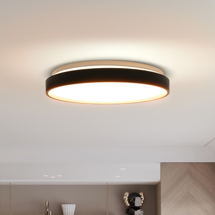 LED Hämardatav laevalgusti CALA LED/48W/230V 3000-6500K must/kuldne + kaugjuhtimispult