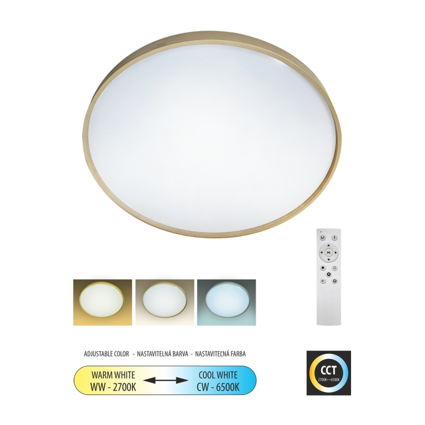 LED Hämardatav laevalgusti DRINA LED/36W/230V 2700-6500K d. 50 cm + kaugjuhtimispult