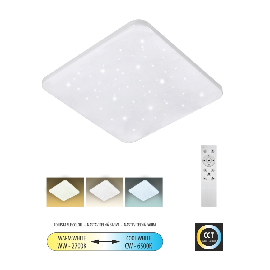 LED Hämardatav laevalgusti FLORA LED/36W/230V 2700-6500K 43x43 cm + kaugjuhtimispult