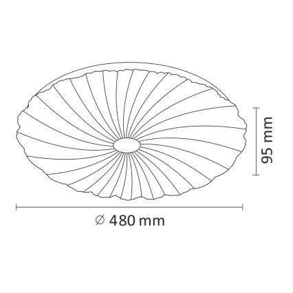 LED Hämardatav laevalgusti FLOWER LED/36W/230V + kaugjuhtimispuldiga