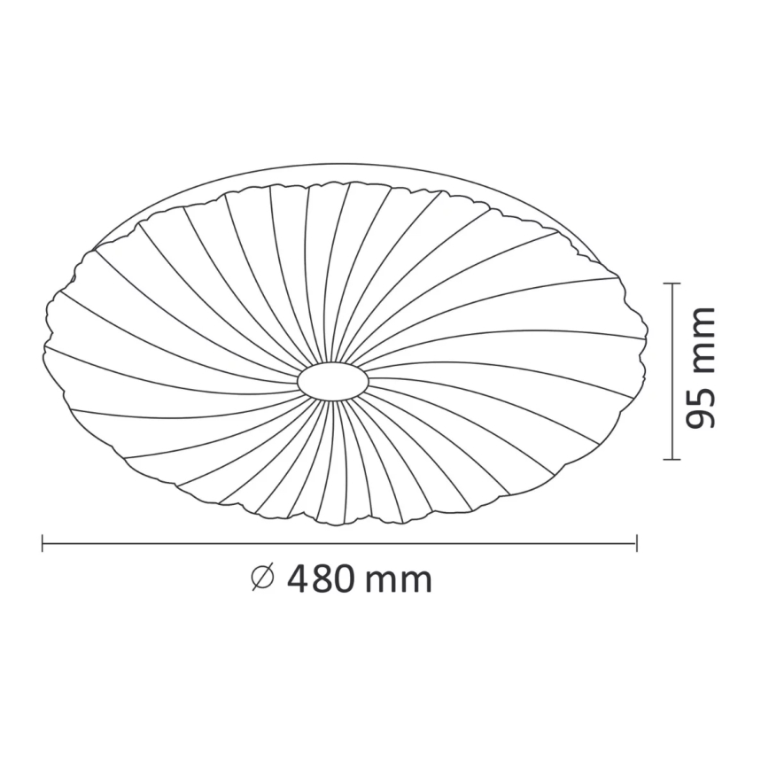 LED Hämardatav laevalgusti FLOWER LED/36W/230V + kaugjuhtimispuldiga