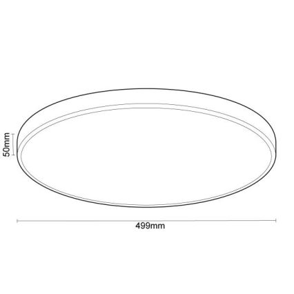 LED Hämardatav laevalgusti hääljuhtimisega OPAL LED/48W/230V 2700-6500K must + kaugjuhtimispult