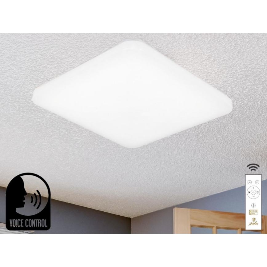LED Hämardatav laevalgusti hääljuhtimisega OPAL LED/48W/230V 2700-6500K valge + kaugjuhtimispult
