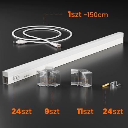 Hämardatav LED laelamp HEXAGON LED/192W/85-265V 5000K 160x221 cm CRI 90 IP54 valge
