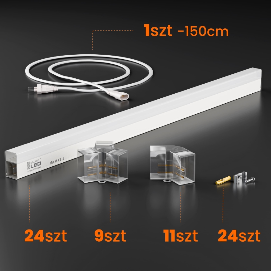 Hämardatav LED laelamp HEXAGON LED/192W/85-265V 5000K 160x221 cm CRI 90 IP54 valge
