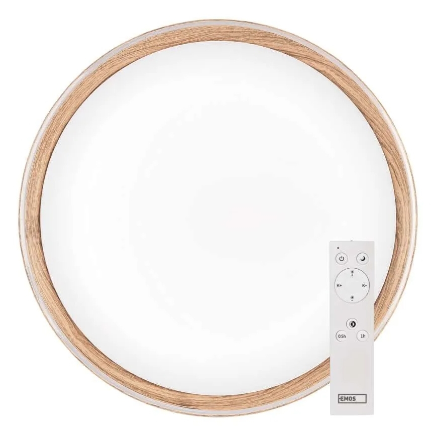 Hämardatav LED-laevalgusti ILVI LED/30W/230V 2700-6500K, läbimõõt 40 cm, beež + kaugjuhtimispult