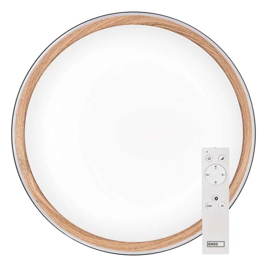 Hämardatav LED-laelamp ILVI LED/30W/230V 2700-6500K Ø 40 cm must/beež + kaugjuhtimispult
