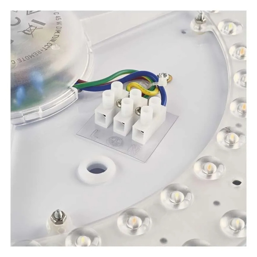 Hämardatav LED-laelamp ILVI LED/30W/230V 2700-6500K Ø 40 cm must/beež + kaugjuhtimispult