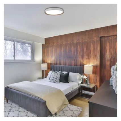 Hämardatav LED-laelamp ILVI LED/45W/230V 2700-6500K läbimõõt 50 cm valge/beež + kaugjuhtimispult