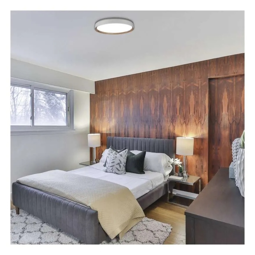 Hämardatav LED-laelamp ILVI LED/45W/230V 2700-6500K läbimõõt 50 cm valge/beež + kaugjuhtimispult