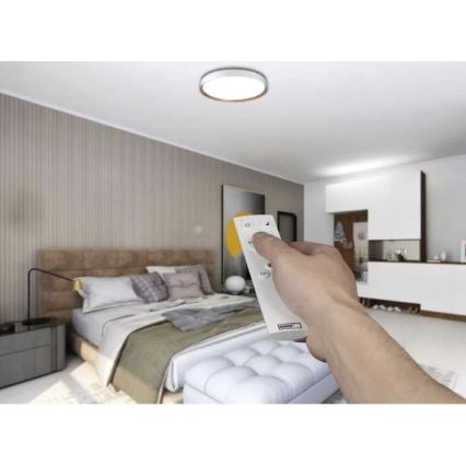 Hämardatav LED-laelamp ILVI LED/45W/230V 2700-6500K läbimõõt 50 cm valge/beež + kaugjuhtimispult