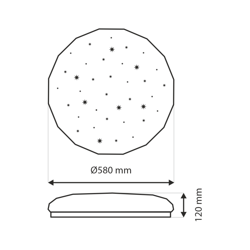 LED Hämardatav laevalgusti INDUS LED/60W/230V 2700-6500K d. 58 cm + kaugjuhtimispult