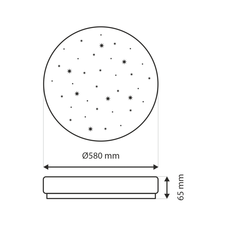 LED Hämardatav laevalgusti IPOLY LED/60W/230V 2700-6500K d. 58 cm + kaugjuhtimispult