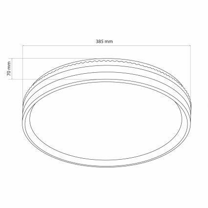 LED Hämardatav laevalgusti vannituppa JADWIGA LED/42W/230V d. 38,5 cm 3000-6000K IP44 + kaugjuhtimispult
