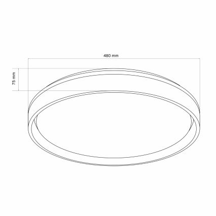 LED Hämardatav laevalgusti vannituppa JADWIGA LED/72W/230V d. 48 cm 3000-6000K IP44 + kaugjuhtimispult