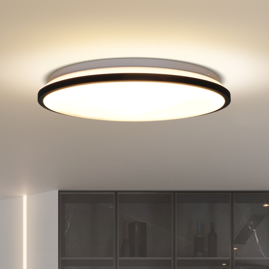 LED Hämardatav laevalgusti JAMIL LED/48W/230V 3000-6500K must + kaugjuhtimispult