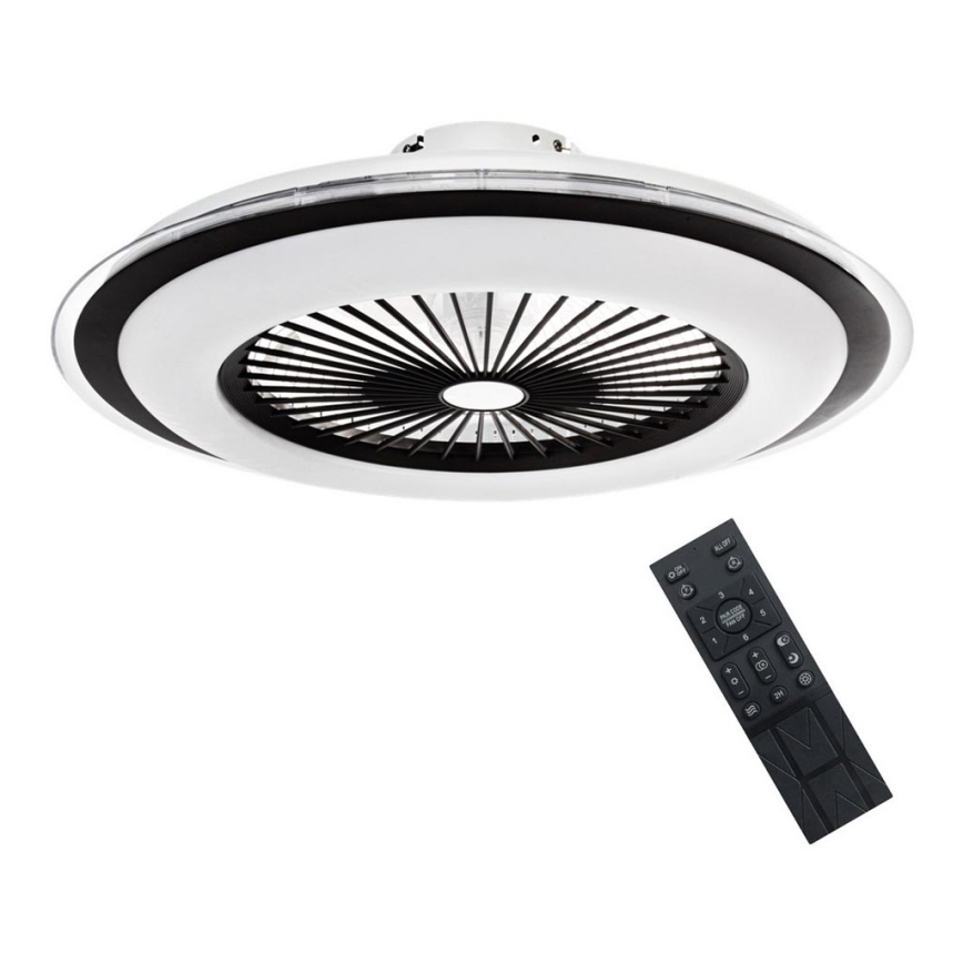 LED Hämardatav laevalgusti koos ventilaatoriga ZONDA LED/48W/230V 3000-6000K must + pult