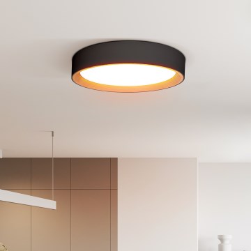LED Hämardatav laevalgusti LARIOS LED/48W/230V 3000-6500K d. 39 cm must + kaugjuhtimispult