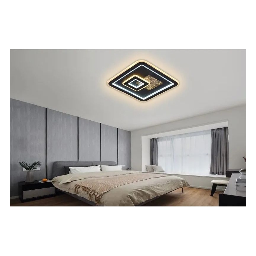 LED Hämardatav laevalgusti LED/110W/230V 3000-6500K must + kaugjuhtimispult