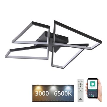 LED Hämardatav laevalgusti LED/115W/230V 3000-6500K must + kaugjuhtimispult