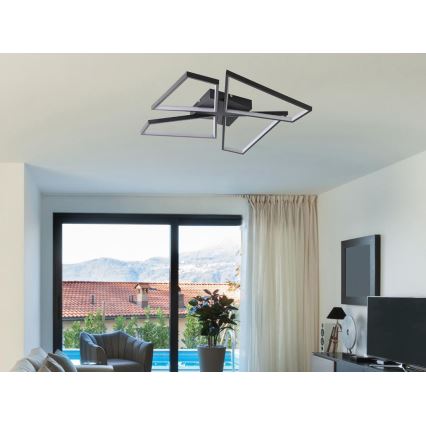LED Hämardatav laevalgusti LED/115W/230V 3000-6500K must + kaugjuhtimispult