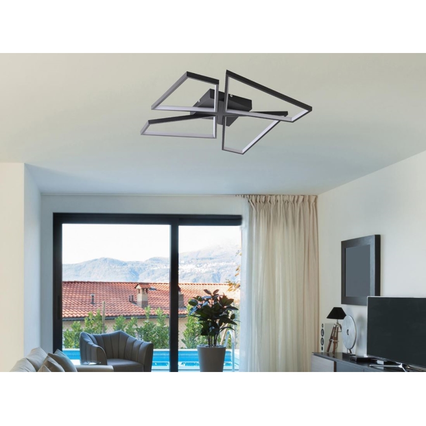 LED Hämardatav laevalgusti LED/115W/230V 3000-6500K must + kaugjuhtimispult