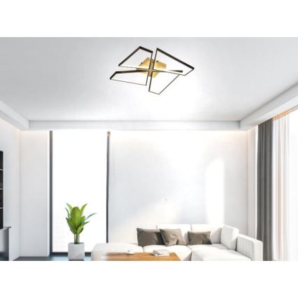 LED Hämardatav laevalgusti LED/115W/230V 3000-6500K pruun/must + kaugjuhtimispult