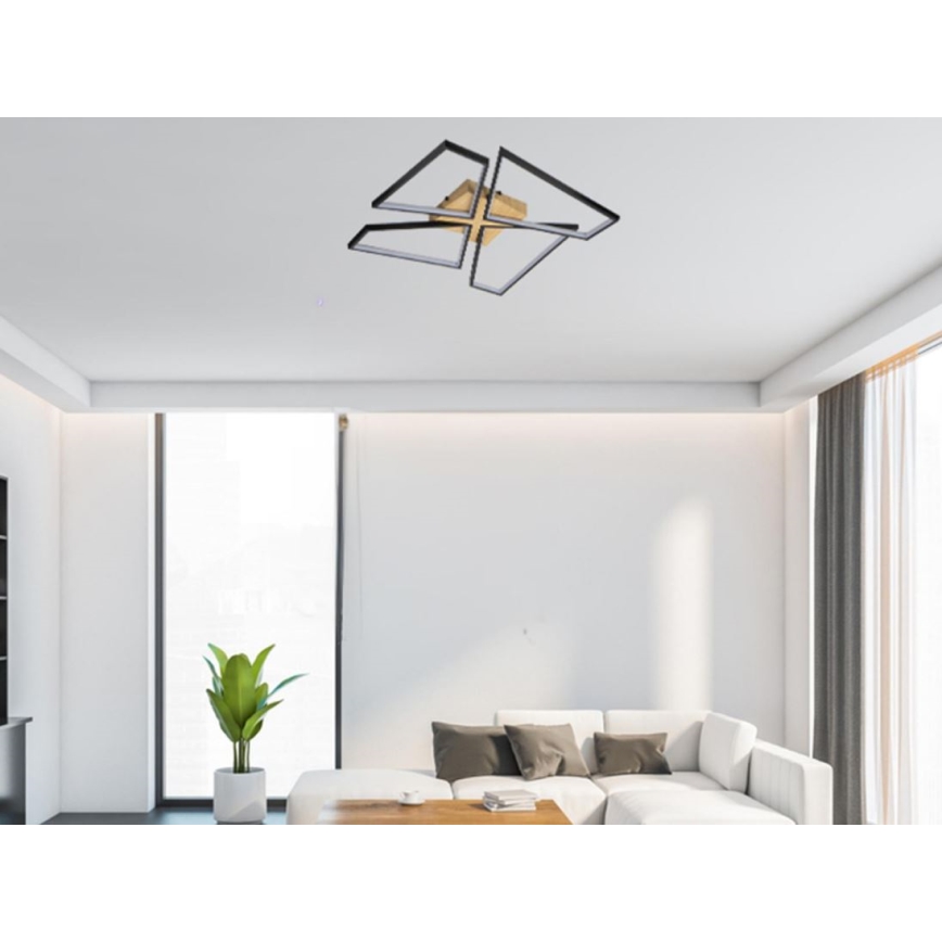 LED Hämardatav laevalgusti LED/115W/230V 3000-6500K pruun/must + kaugjuhtimispult