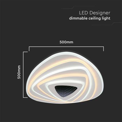 LED Hämardatav laevalgusti LED/120W/230V 3000-6500K + kaugjuhtimispult