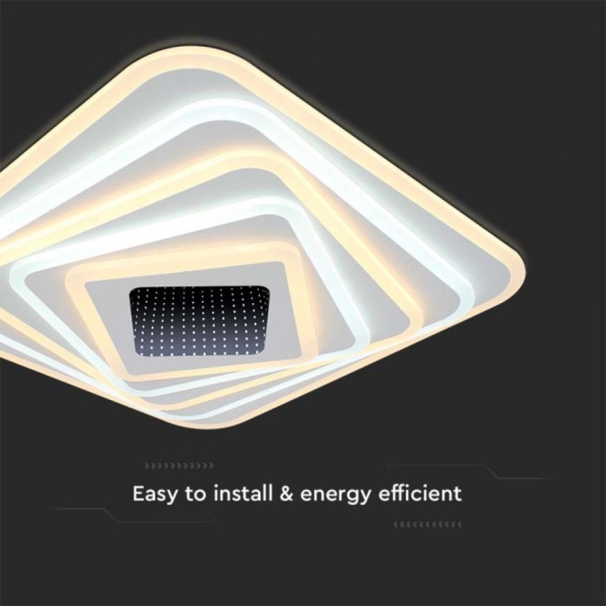 LED Hämardatav laevalgusti LED/150W/230V 3000-6500K 51x51 cm + kaugjuhtimispult