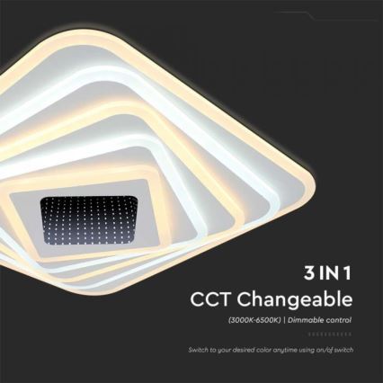 LED Hämardatav laevalgusti LED/150W/230V 3000-6500K 51x51 cm + kaugjuhtimispult