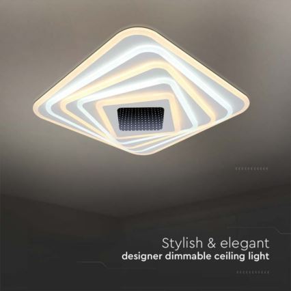 LED Hämardatav laevalgusti LED/150W/230V 3000-6500K 51x51 cm + kaugjuhtimispult