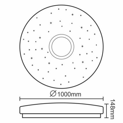 LED Hämardatav laevalgusti LED/150W/230V + pult