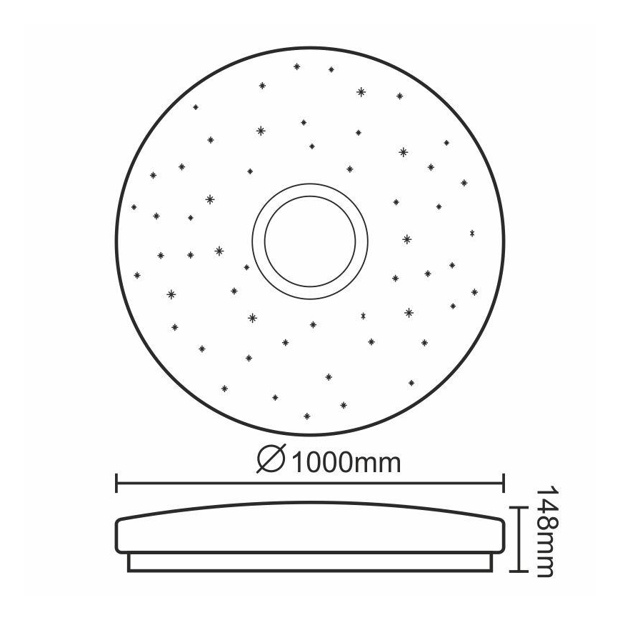 LED Hämardatav laevalgusti LED/150W/230V + pult