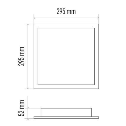 LED Hämardatav laevalgusti LED/20W/230V ruudukujuline + pult 2700-6000K