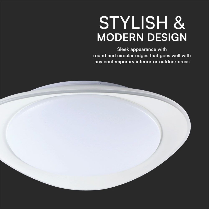 LED Hämardatav laevalgusti LED/40W/230V 3000-6500K 45 cm valge + kaugjuhtimispult