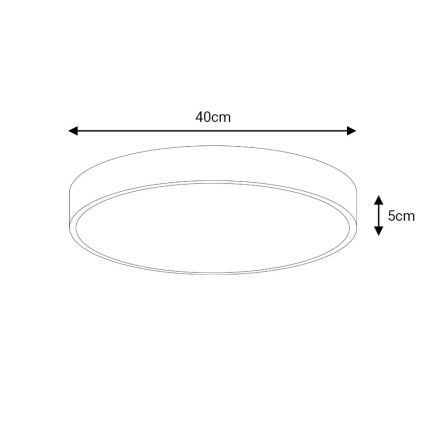 LED Hämardatav laevalgusti LED/40W/230V 3000-6500K d. 40 cm valge + kaugjuhtimispult