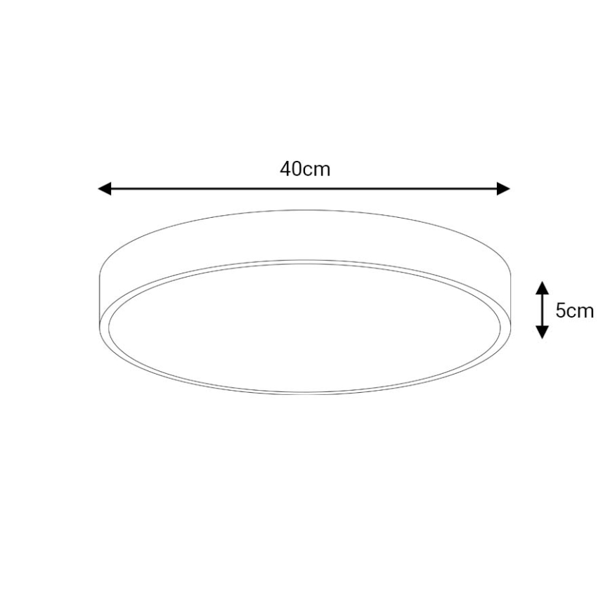 LED Hämardatav laevalgusti LED/40W/230V 3000-6500K d. 40 cm valge + kaugjuhtimispult