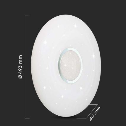 LED Hämardatav laevalgusti LED/40W/230V 3000K/4000K/6500K d. 49 cm + kaugjuhtimispult