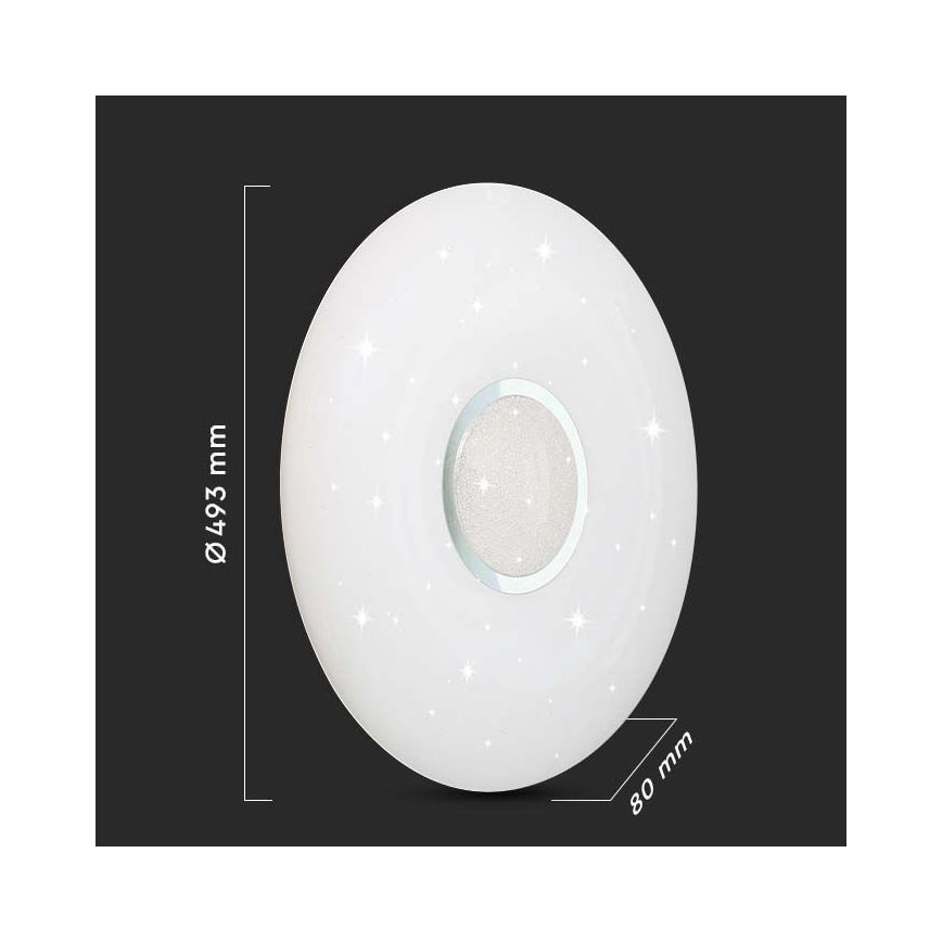 LED Hämardatav laevalgusti LED/40W/230V 3000K/4000K/6500K d. 49 cm + kaugjuhtimispult