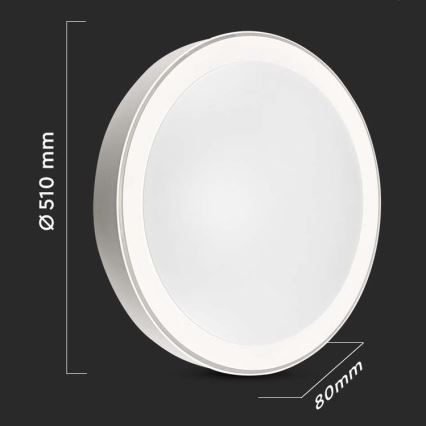 LED Hämardatav laevalgusti LED/40W/230V 3000K/4000K/6500K d. 51 cm + kaugjuhtimispult