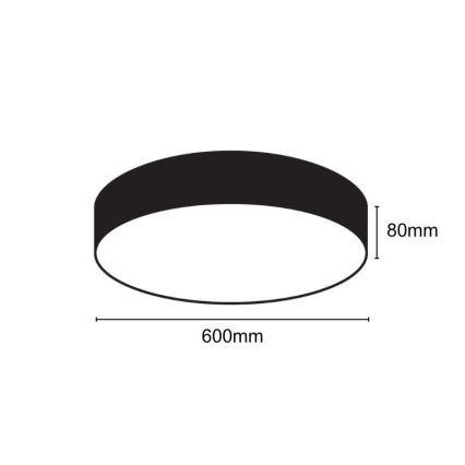 LED Hämardatav laevalgusti LED/50W/230V 3000-6500K must + kaugjuhtimispult