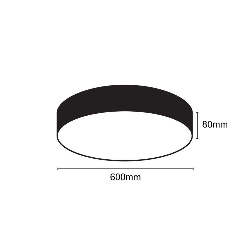 LED Hämardatav laevalgusti LED/50W/230V 3000-6500K must + kaugjuhtimispult