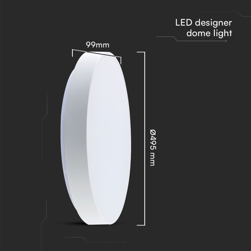 LED Hämardatav laevalgusti LED/60W/230V 3000-6500K 49,5 cm valge + kaugjuhtimispult