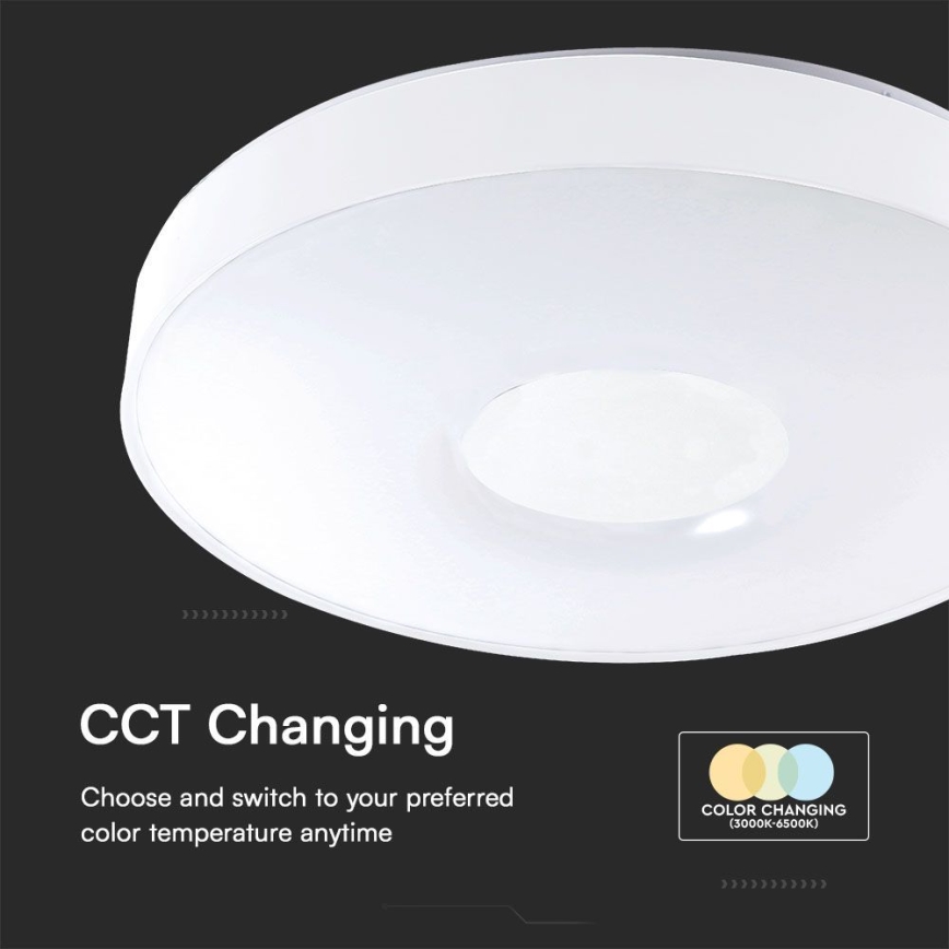 LED Hämardatav laevalgusti LED/60W/230V 3000-6500K 49,5 cm valge + kaugjuhtimispult